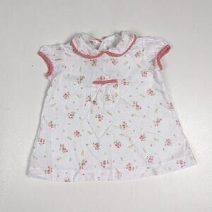 Frances Johnston SLML Baby Girls Dress Sz 6m White Dainty Cottage Core